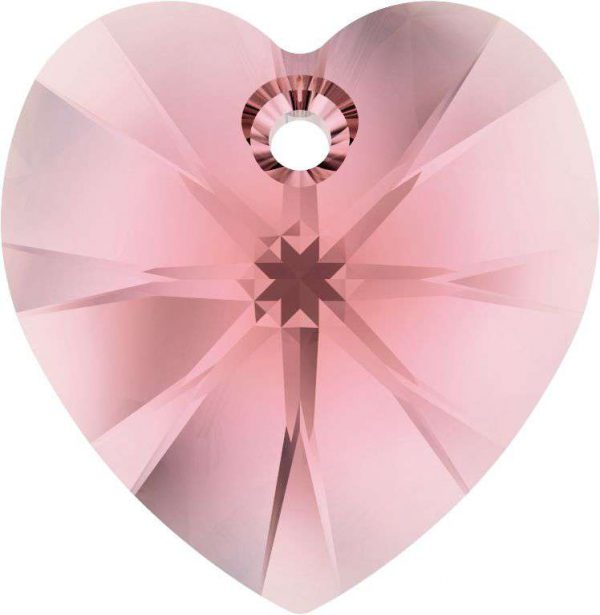 antinque pink heart crystal