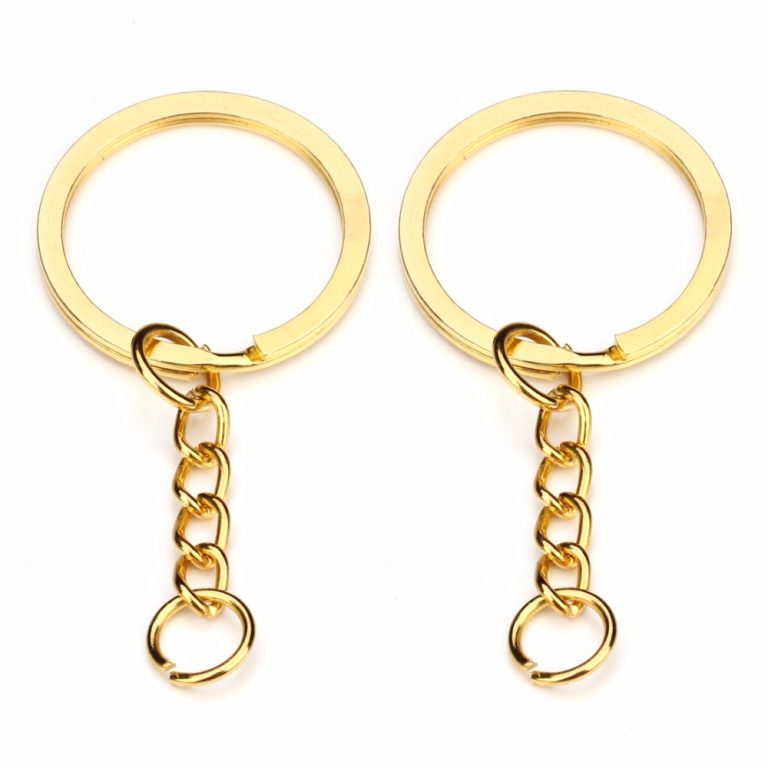 Gold Flat Keychain with eye pin screw (5 pack) Resin supplies South