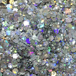 silver lining chunky holographic glitter mix