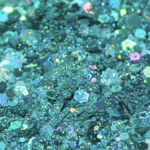 sea green holographic chunky glitter mix